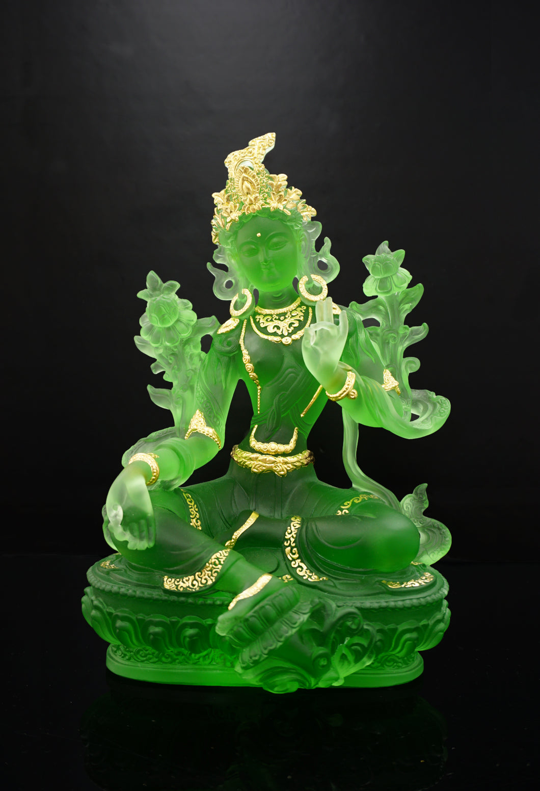 Green Tara (Gold Gilded) / 綠度母 (貼金)